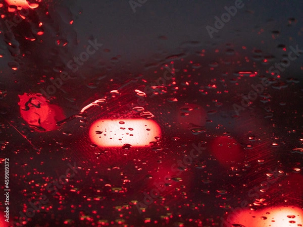 Obraz Drops in the red light