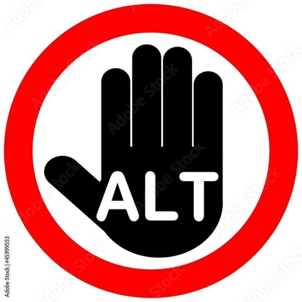 Obraz SIGN ALT STOP STOP 01 VECTOR