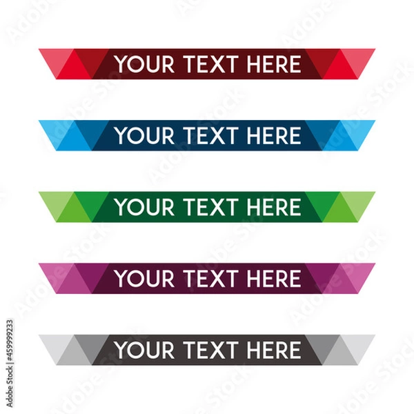 Obraz banner set, text box, title box, speech text, speech title, frame text, frame title, text border, title border	