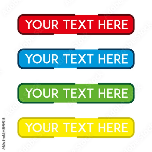 Obraz banner set, text box, title box, speech text, speech title, frame text, frame title, text border, title border	
