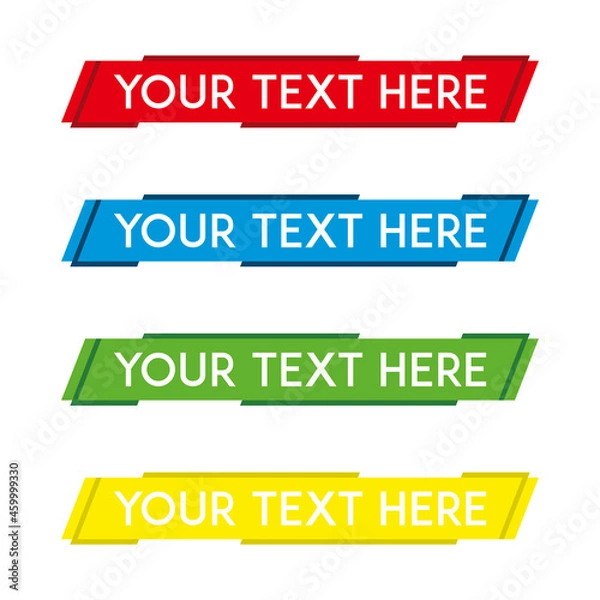 Fototapeta banner set, text box, title box, speech text, speech title, frame text, frame title, text border, title border	