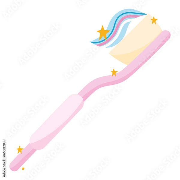 Fototapeta toothbrush with toothpaste