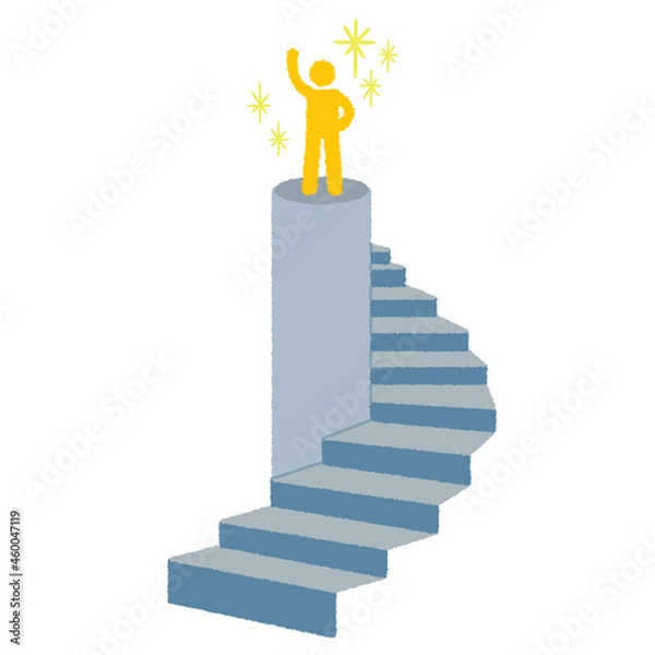 Fototapeta 成功・ステップアップのイラスト