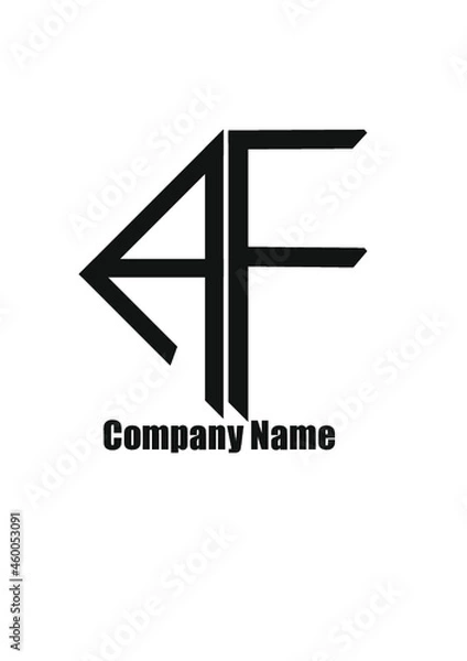Fototapeta AF,FA,A,F abstract logo letters monograms.