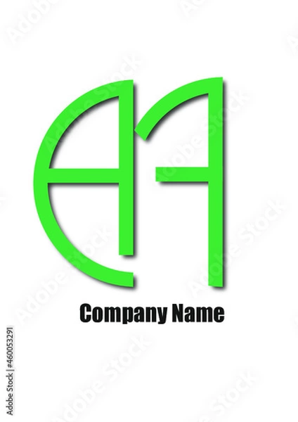 Fototapeta AF,FA,A,F abstract logo letters monograms.