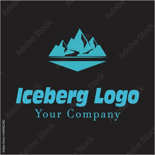 Fototapeta Ice berg Logo Template vector symbol nature