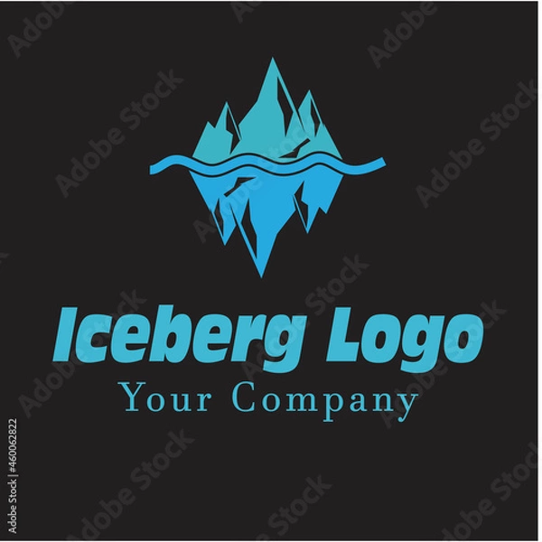 Fototapeta Ice berg Logo Template vector symbol nature