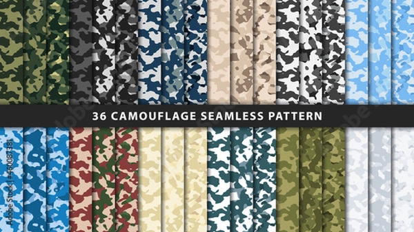 Obraz Collection military and army camouflage seamless pattern