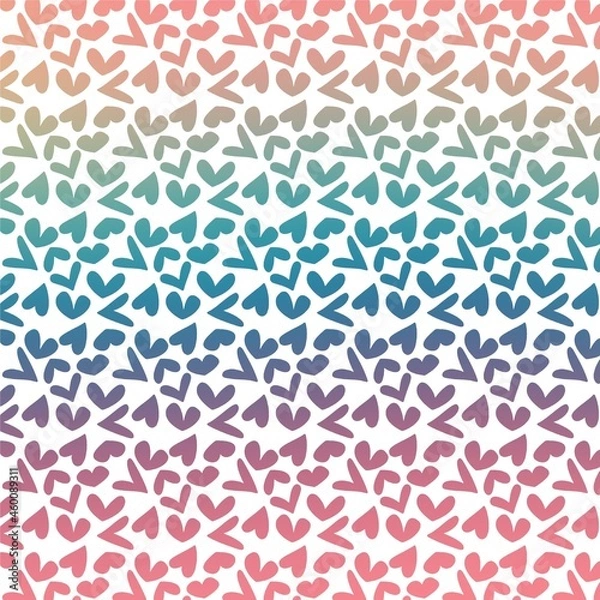 Obraz Valentines Heart Gradient Ombre Rainbow Texture