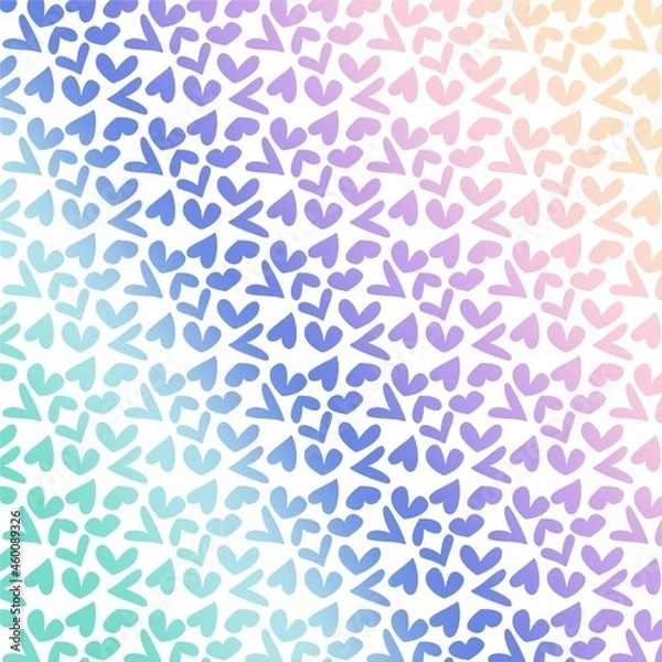 Obraz Valentines Heart Gradient Ombre Rainbow Texture