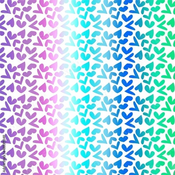 Obraz Valentines Heart Gradient Ombre Rainbow Texture
