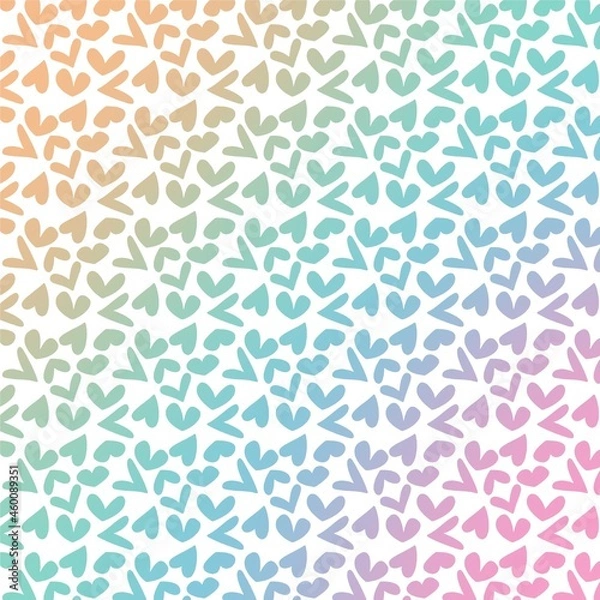 Obraz Valentines Heart Gradient Ombre Rainbow Texture