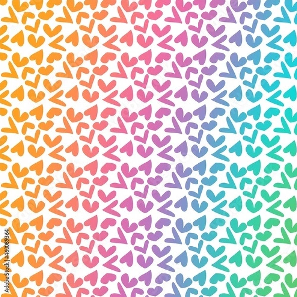 Obraz Valentines Heart Gradient Ombre Rainbow Texture