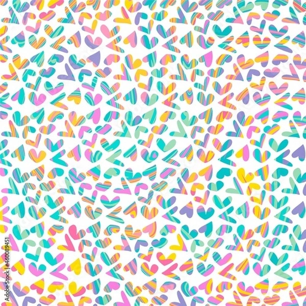 Obraz Valentines Heart Gradient Ombre Rainbow Texture