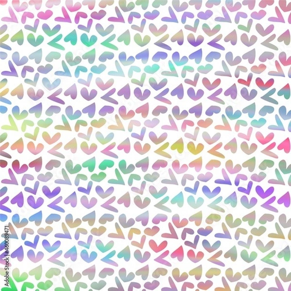 Obraz Valentines Heart Gradient Ombre Rainbow Texture