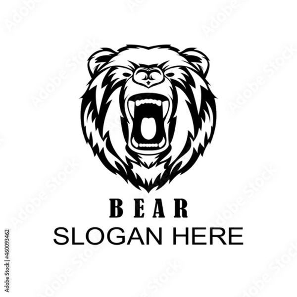 Fototapeta bear logo mascot template