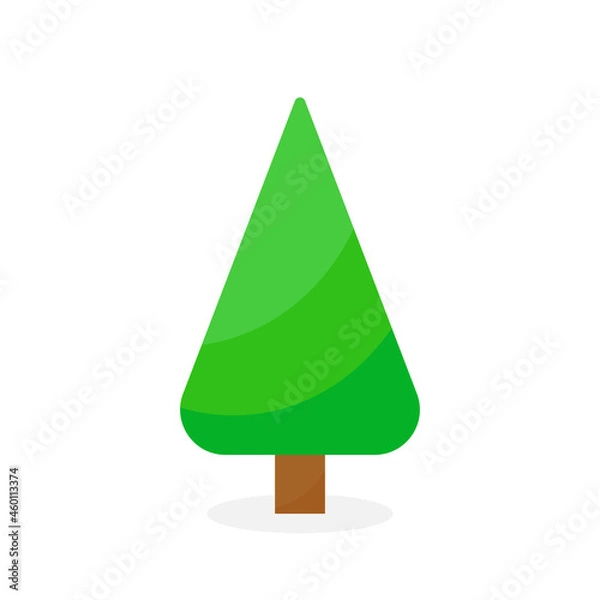 Obraz This is a Christmas tree on a white background.