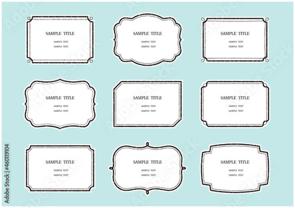 Fototapeta 飾り枠　フレーム　スタンプ風	
