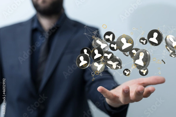 Fototapeta Unity group and teamwork concept