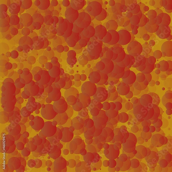 Obraz yellow background with red bubbles