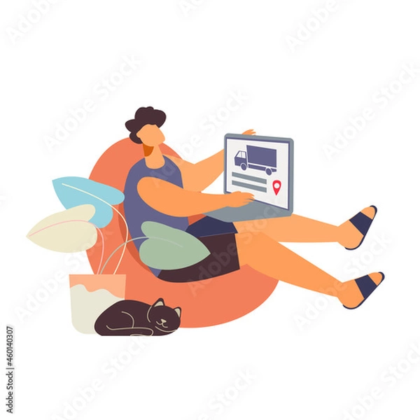 Fototapeta Online Store Illustration