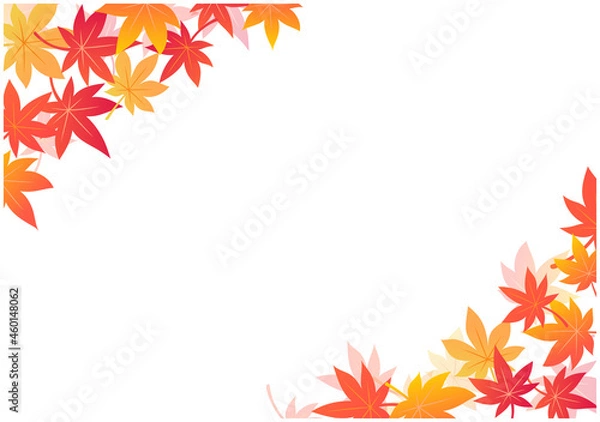 Obraz 秋　紅葉　フレーム　シンプル