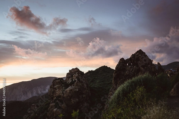 Obraz sunset in the mountains