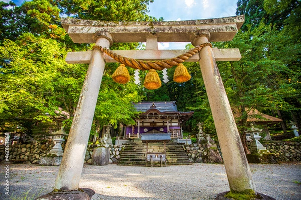 Fototapeta 岐阜県白川郷　白川八幡神社