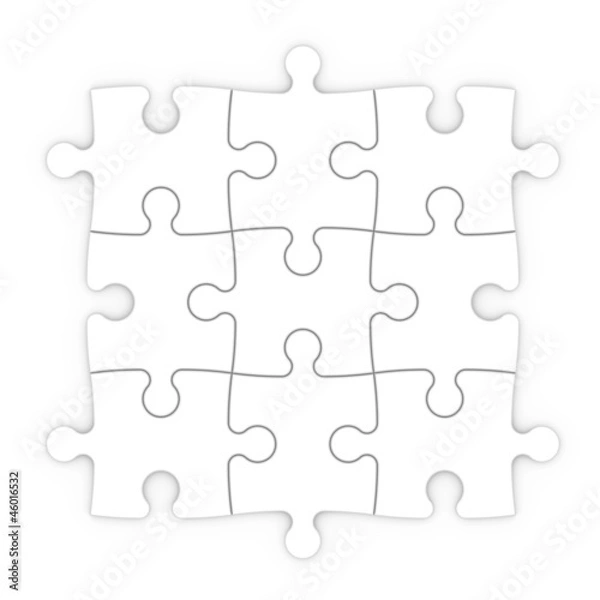 Fototapeta puzzle pieces with clipping path