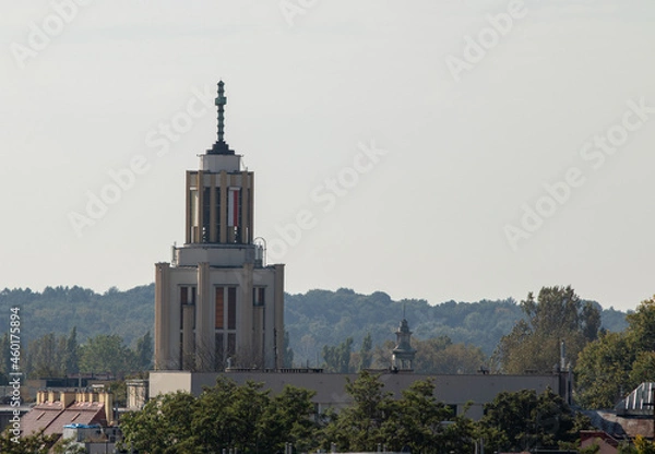 Obraz 
Kościół św. Stanisława Kostki w Dębnikach widziany z zamku na Wawelu
