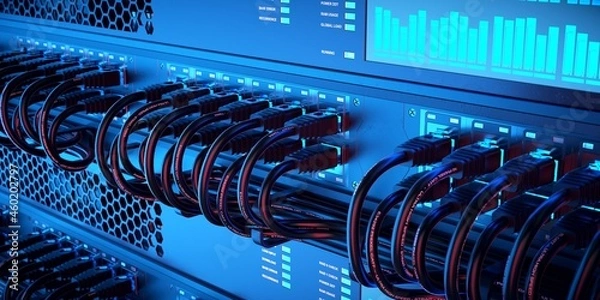 Obraz Wired server working at full capacity.