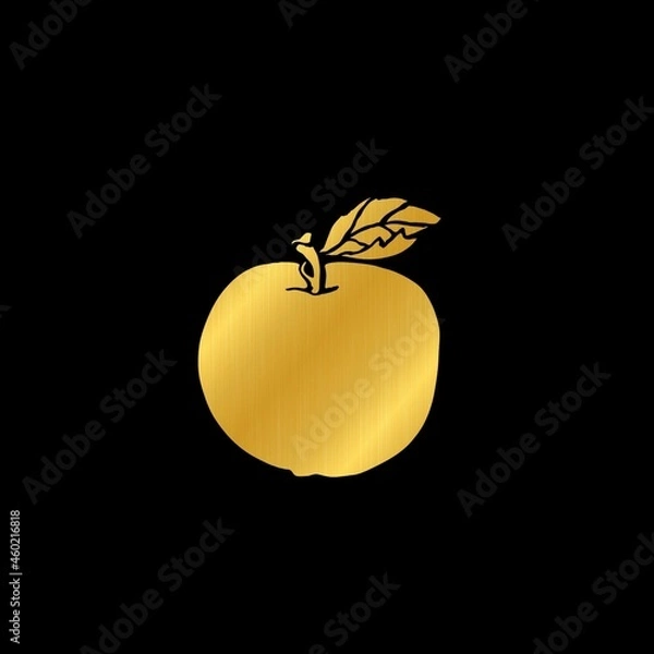 Fototapeta apple on black background