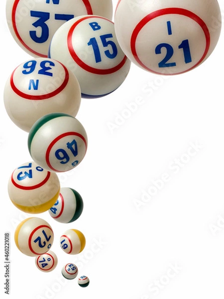 Obraz Tumbling Bingo Balls