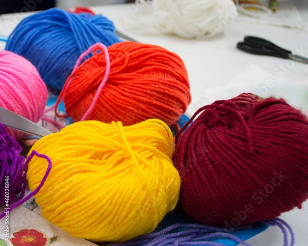 Fototapeta multicolored yarn