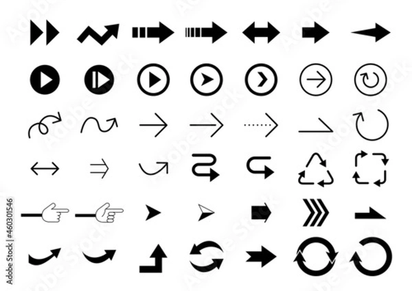 Obraz 色々な矢印イラストのセット