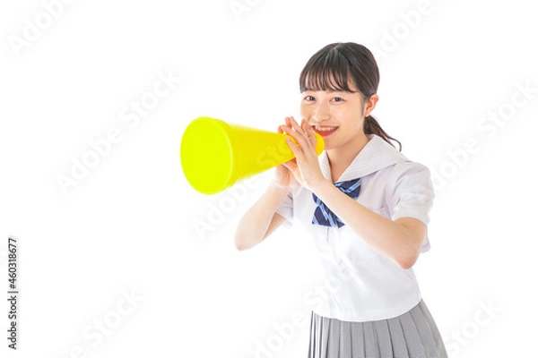 Fototapeta 応援をする学生