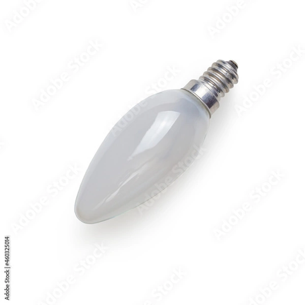 Obraz Isolated light bulb candle on white background