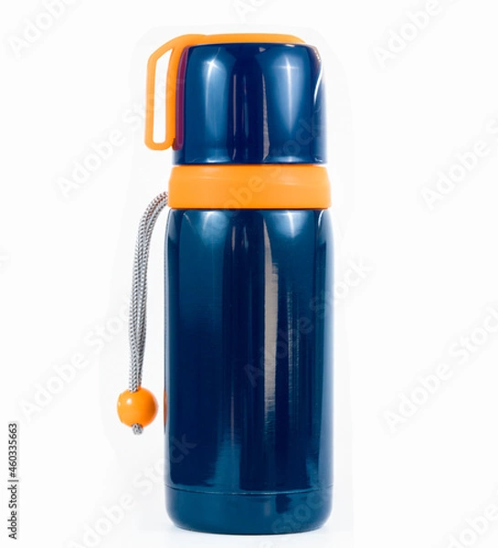 Obraz Thermos for children's drinks on white background