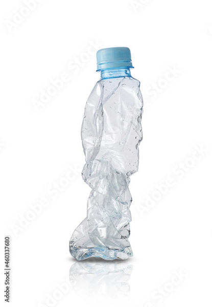 Fototapeta small crushed plastic bottle