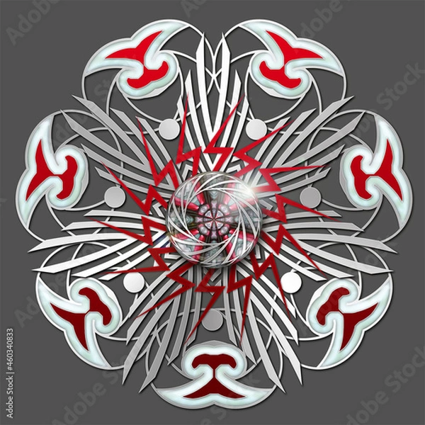 Fototapeta 3D rendering combo creative colorful graphics artwork