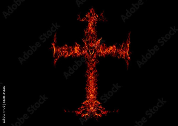 Obraz A flame shaped like a cross.