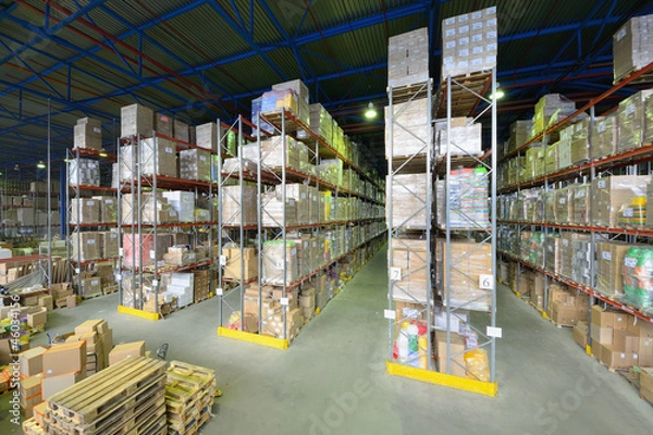Fototapeta Indoor warehouse