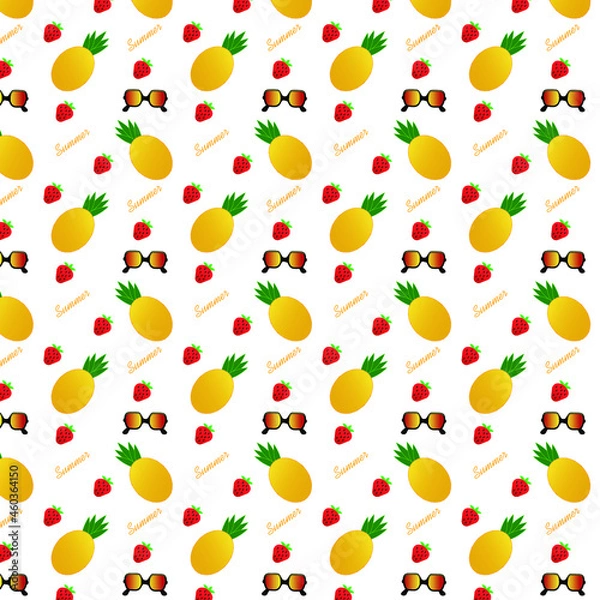 Obraz seamless pattern with pineapple 
S in vector