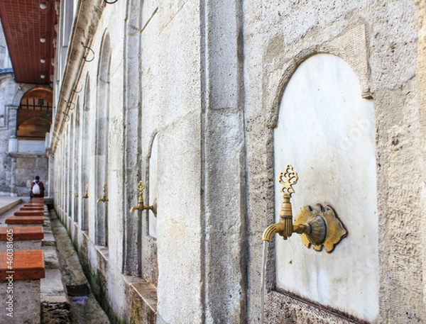 Obraz Ottoman architecture, historical mosque faucets