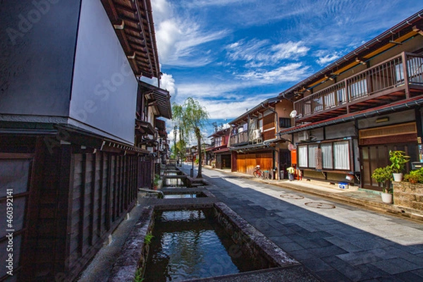 Fototapeta 岐阜県　飛騨古川の町並み