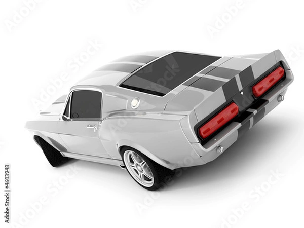 Obraz Silvery Classical Sports Car