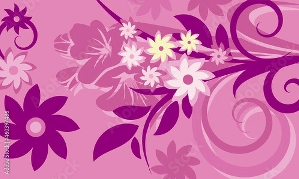 Obraz light purple background with floral pattern