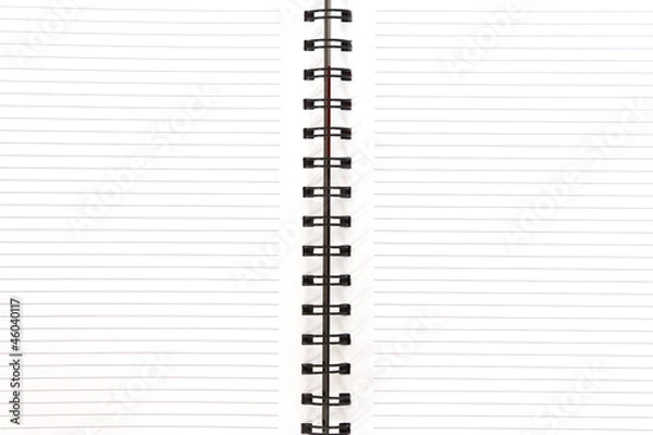 Obraz Two face open white notebook texture