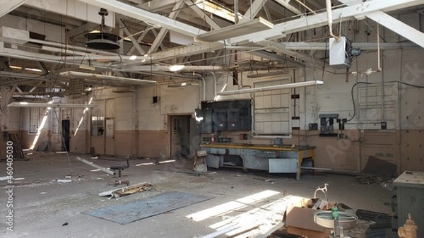 Fototapeta abandoned workspace