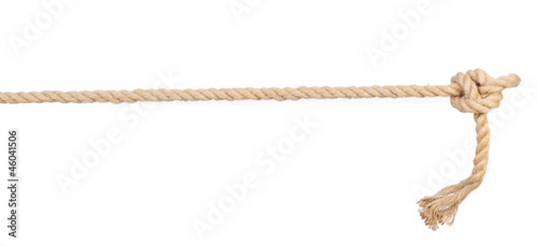 Obraz Rope knot isolated on white